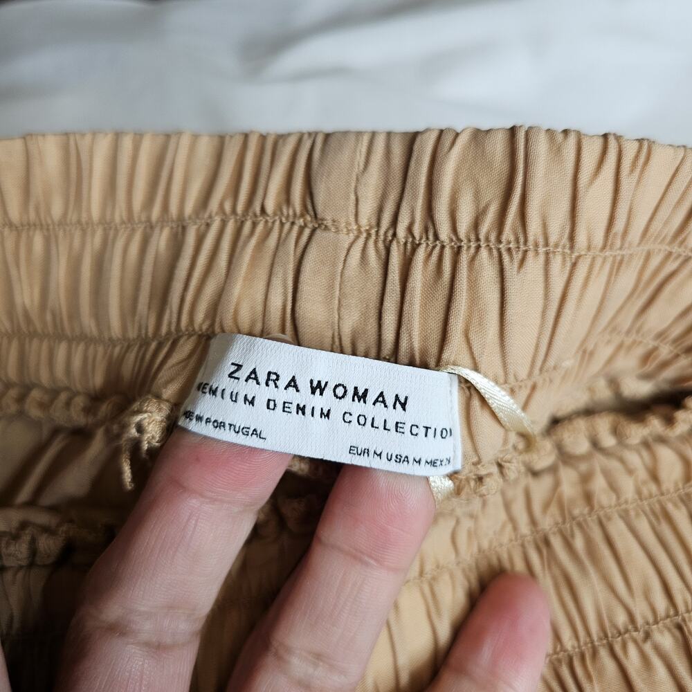 Zara Collection Ruffle Hem Maxi Skirt Caramel Brown Boho size Midium Festival - Picture 6 of 8